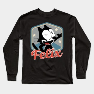 Felix's Tooniverse Zany Exploits on the Big Screen Long Sleeve T-Shirt